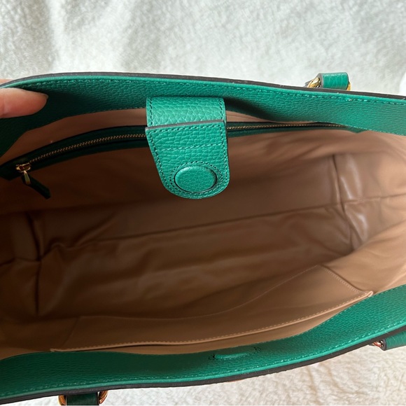 NWT Authentic Gucci Special Edition Straw Woven GG Ophidia Tote Bag NaturalGreen - Picture 9 of 14